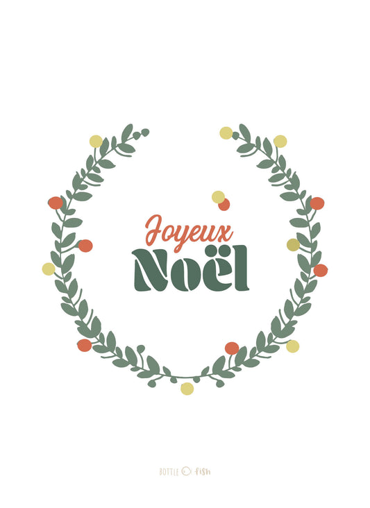 Carte Couronne de Noël